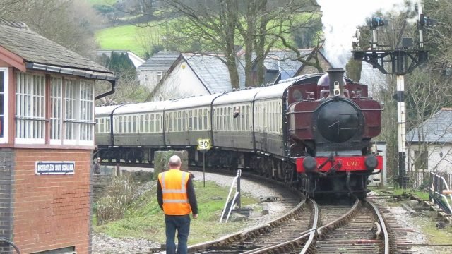 Steam train on the South Devon Railway