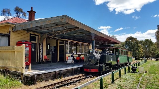 Alexandra Station on the Alexandra Timber Tramway