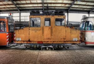 Wuppertal Bergisches Straßenbahnmuseum BOGESTRA Bahn ATw 610 Schleifwagen 1950