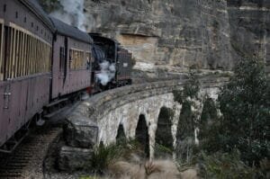 Barrel arch viaducts on the zig zag railway