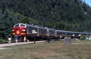 Algoma central stopped in agawa canyon