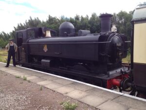 Dean forest railway ex br 0 6 0pt 9681 at lydney junction