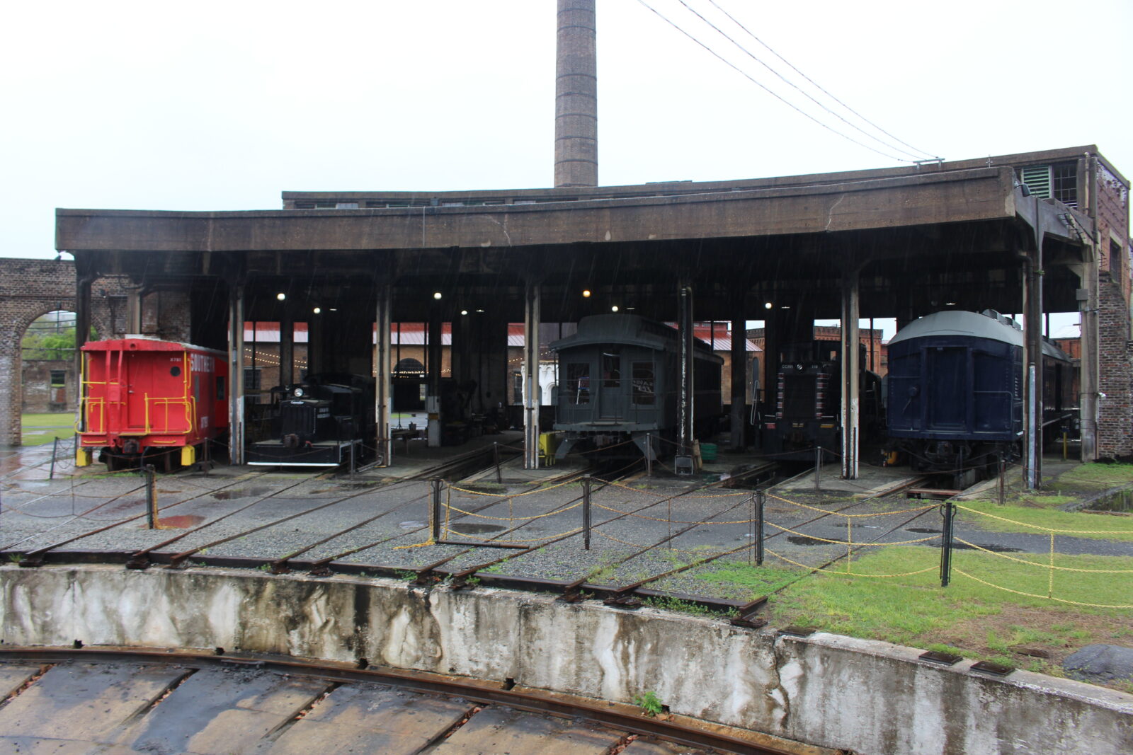 Roundhouse taken from turntable d, Georgia State Railroad Museum
